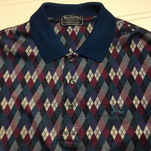 Vintage 9/10 Burberry argyle polo